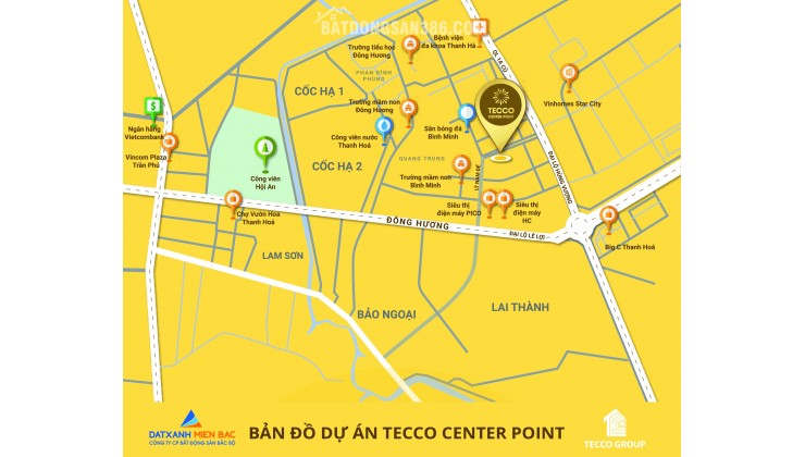 Căn hộ 64m2 2pn Tecco centralpoint Thanh Hóa, cao cấp